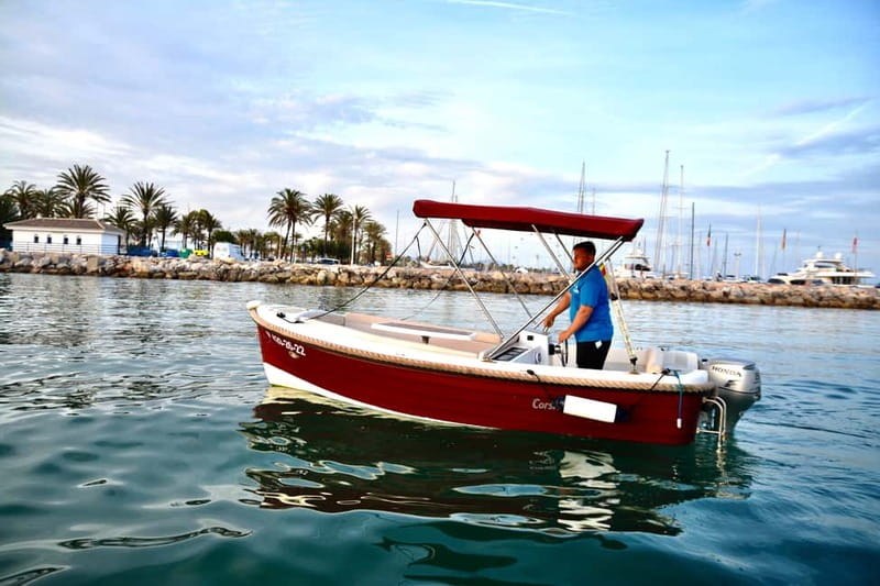 Benalmadena: Boat Rental with No License Required - Stop 2: The Costa del Sol stop for photos, swimming, snorkeling, and sunset