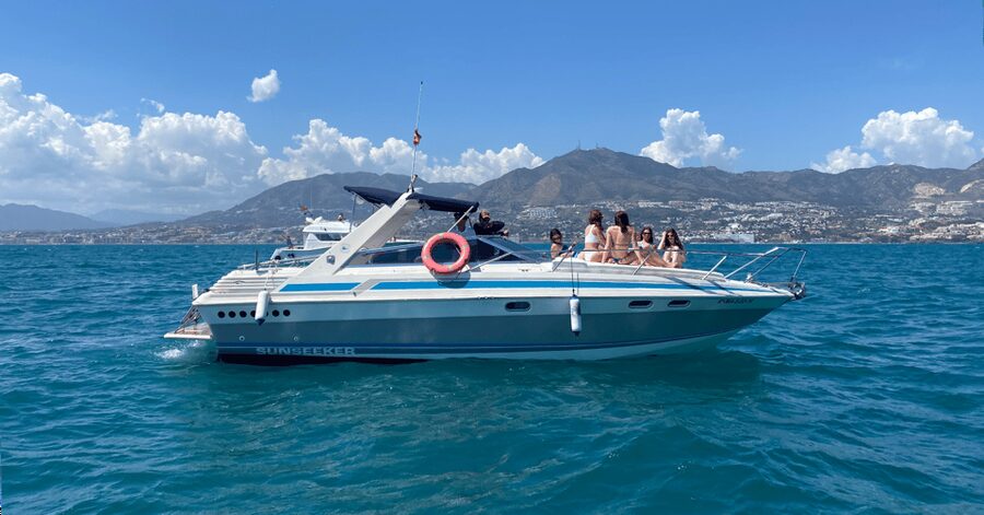 Benalmadena: Private Boat Trips - Boat comfort you actually notice: solarium, lounge, toilet, shower