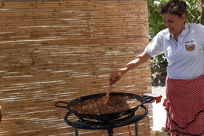 Chefcooking Paella from our Andalusian Grandmother at a Family Farm - The Farm Walk: Sea Views, Sierra Bermeja, and Stories of Farmers