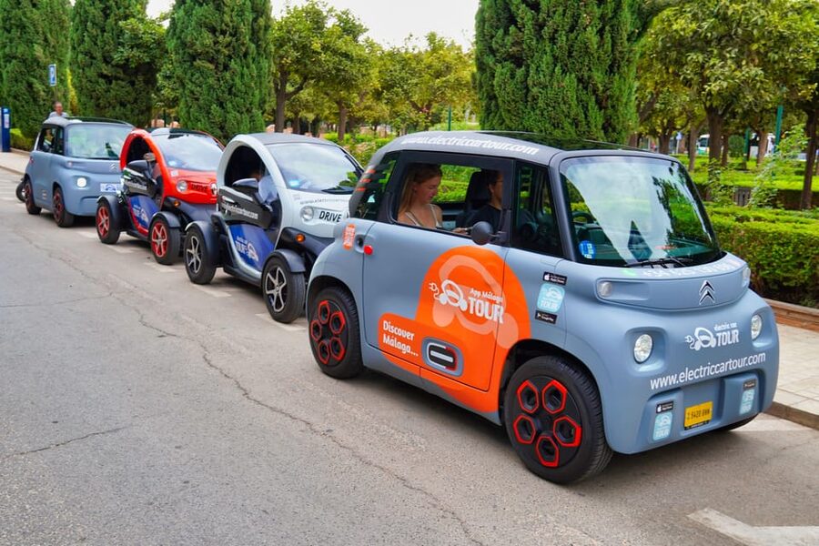 Discover Málaga in 2 Hours: Relaxing Tour by Electric Car - The car experience, Citroën Ami in the city streets