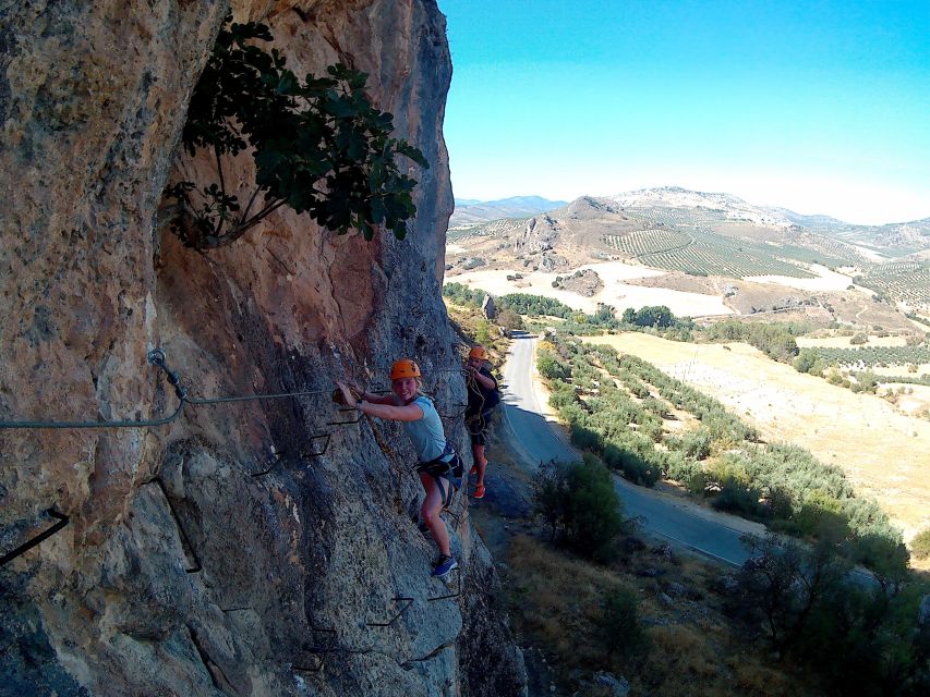 El Chorro: Vía Ferrata at Caminito del Rey Tour - The 35-meter zip line, right in the middle