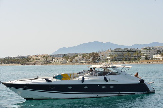 Enjoy the Marbella Coast on the Sunseeker 63 Predator Yacht - Puerto Banús coast or Cabo Pino nature, your captain’s call