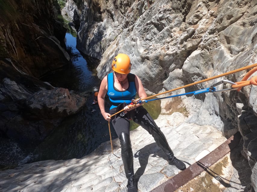 From Estepona: Guadalmina River Guided Canyoning Adventure - Rappelling the 5-meter wall: technique coaching that keeps the day calm
