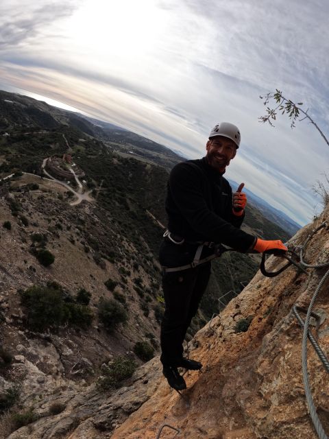 From Estepona: Vía Ferrata de Casares guided climbing tour - Overhangs and the mental game of staying calm