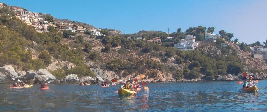 From Málaga: Cliffs of Maro-Cerro Gordo Guided Kayaking Tour - Returning by kayak to La Herradura, with the follow boat in the loop