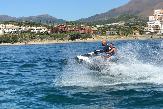 Jet Ski Rental in COSTA DEL SOL (Photo report) - From Manilva Beach meeting point to open water fast