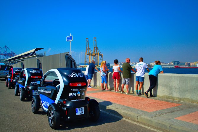 Malaga Highlights by Electric Car with Port Pick up - Two Hours, Many Neighborhoods: The Route Stop by Stop