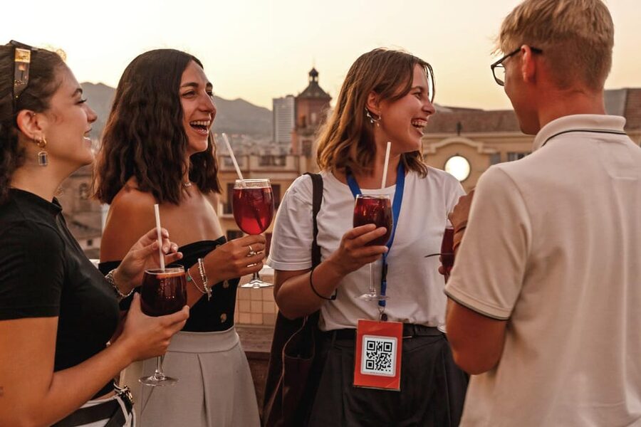 Malaga: Wine and Tapas Tour with Tastings and Drinks - Stop two, the bar that feeds you and keeps conversation going
