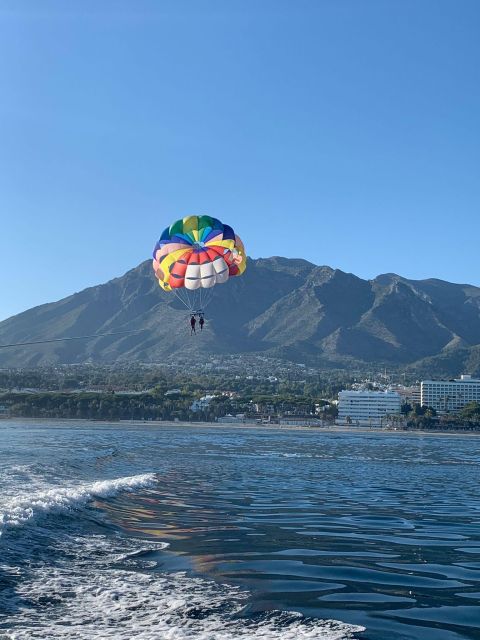 Marbella from the heights: Parasailing - Who should book parasailing from Marbella, and who should skip