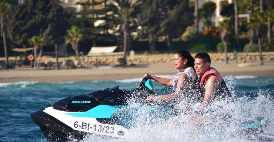 Marbella: Jet Ski at the Golden Mile - Safety briefing, life jacket, and constant monitoring