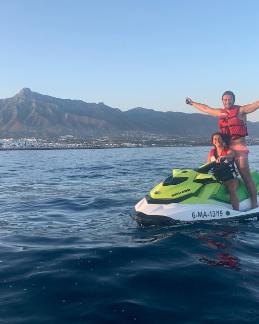 Marbella: Jetski tour along the coast of Marbella - Entering The Water at Nagüeles Beach by Puente Romano