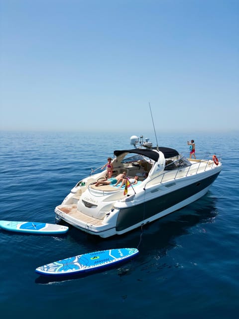 Marbella: Private Cruise in Luxury Yacht - Water sports: paddle surfing, snorkel, and fishing when conditions cooperate