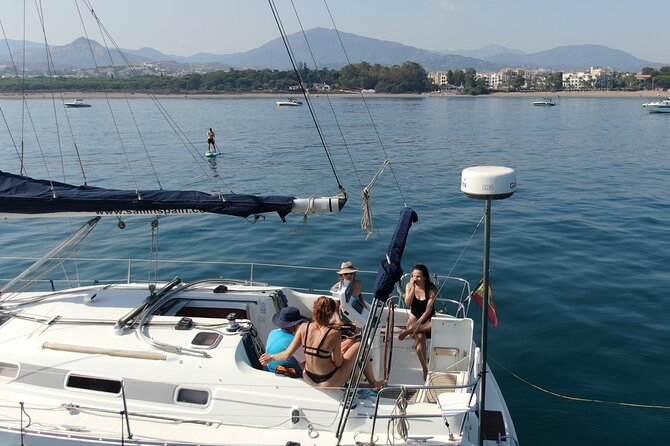 Marbella Private Sailboat: Navigation, Bath and Snacks (10 pax) - Getting on board in Marbella, and what the private setup really means