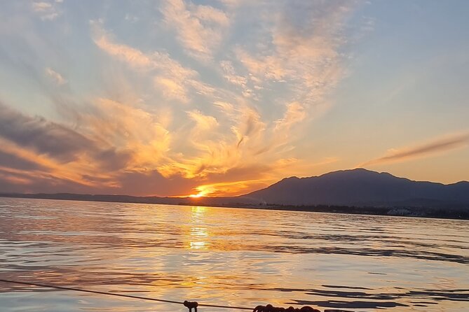 Marbella- sunset from a sailboat with drinks - Puerto Banus Marina and the sea time that makes it worth it