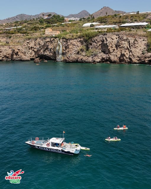Nerja: Maro Waterfall Boat Trip with Paddleboarding & Drink - The Balcón de Europa stop: the classic viewpoint break