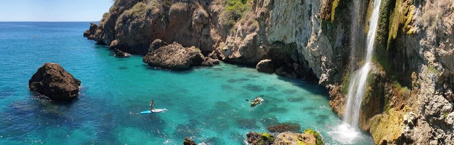 Ruta libre en paddel surf por la cascada de Nerja y Maro 😍 - Family Fit and Swim Requirements, Plus Board Rules
