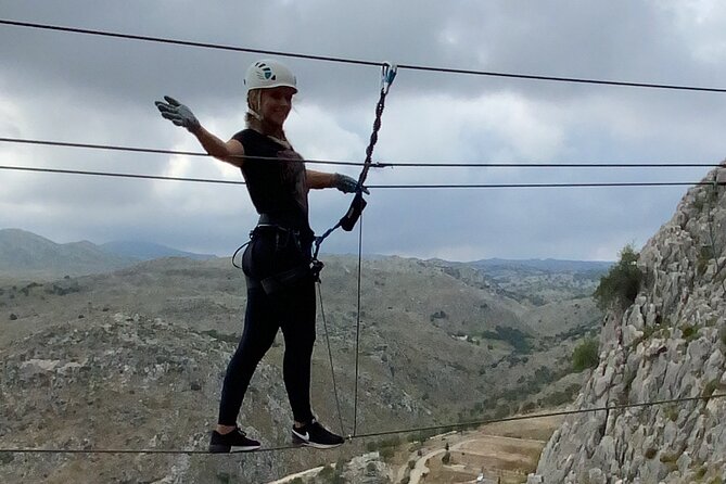 Via Ferrata & Zip Line Zafarraya - The route in plain terms: steps, pendulums, monkey bridges, and ziplines